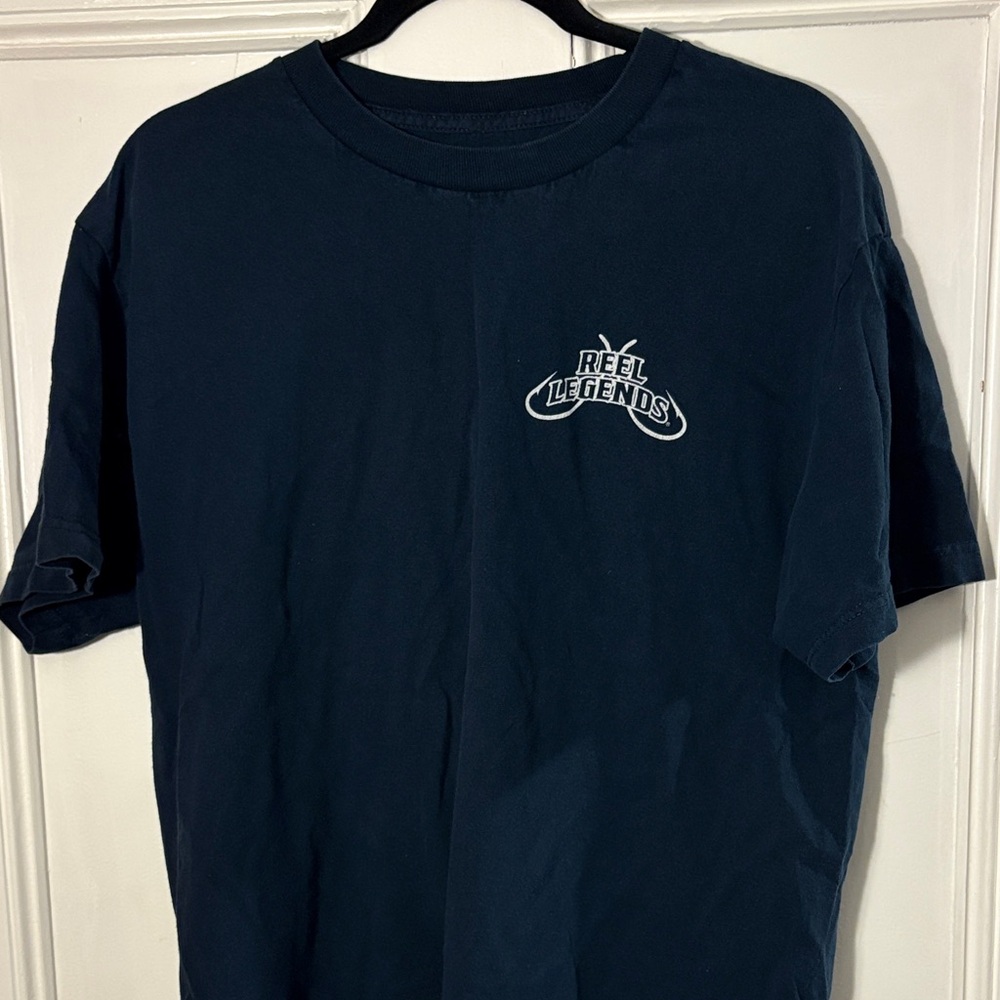 Reel Legends Men's Dark Blue Short Sleeve Tee